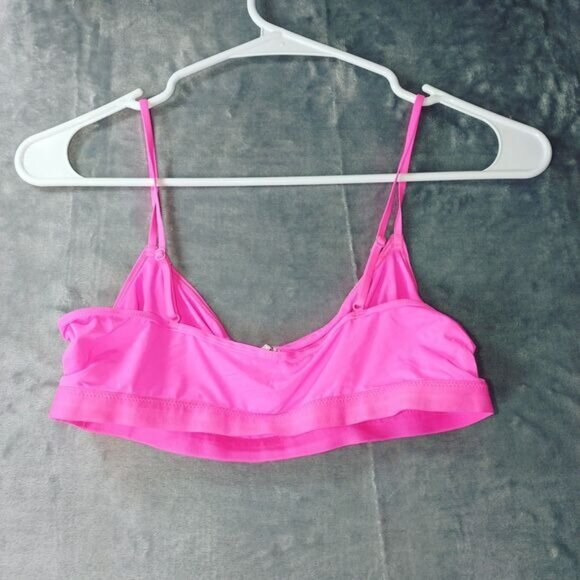 Aerie Womens M BikiniSwim Top Pink Adjustable Strappy Bralette Resortwear Baddie - Picture 4 of 5